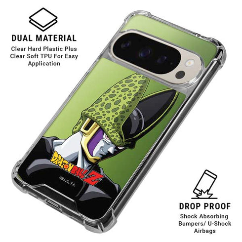 Dragon Ball Z Cell Portrait Google Pixel 9/9 Pro Clear Case